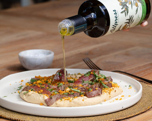 Recipe | Seared venison, chickpea hummus and macadamia dukkha
