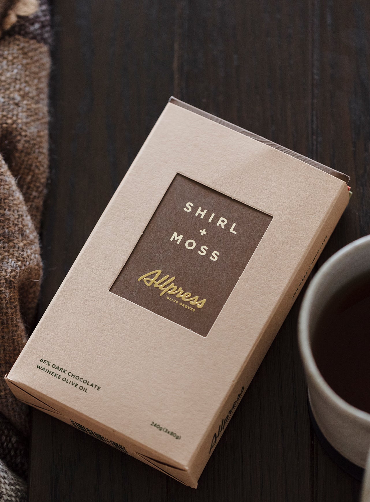 Shirl + Moss - Olive Oil Chocolate Bar 80g