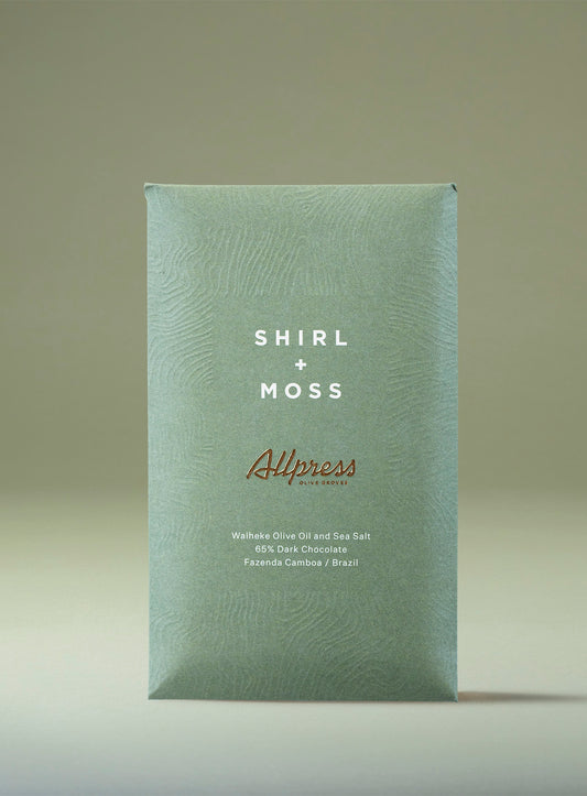Shirl + Moss - Olive Oil & Sea Salt Chocolate Bar 80g