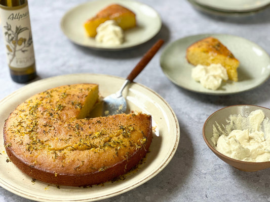 Polenta Lemon Rosemary EVOO cake