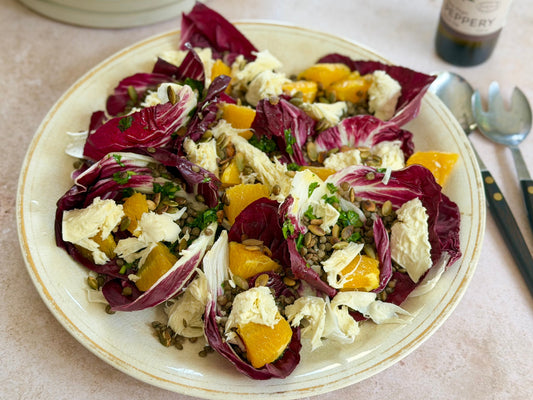 Recipe | Radicchio, Orange, Mozzarella Salad with Peppery EVOO Herb Dressing