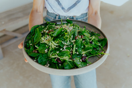 Recipe | Herby courgette and olive salad with avocado pesto