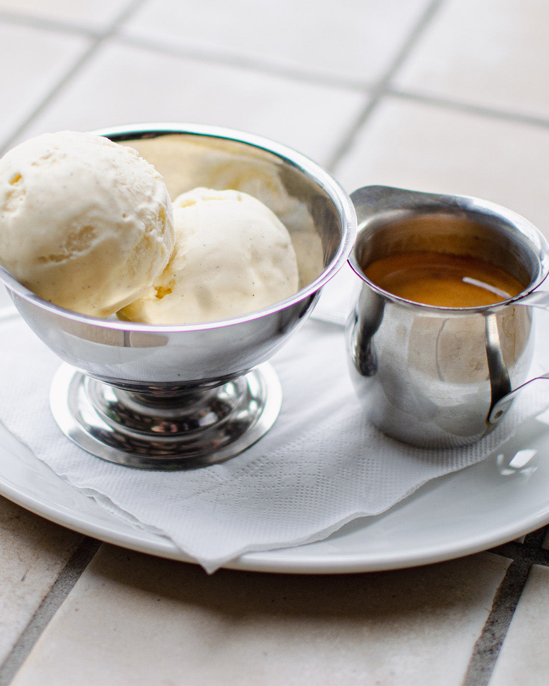 Affogato dessert from bistro Allpress