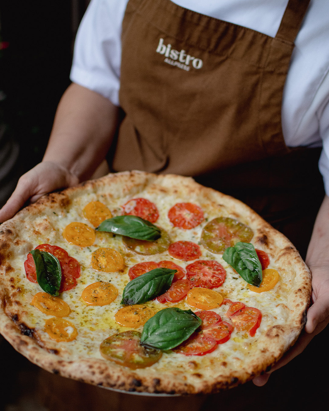 Heirloom tomato pizza from Bistro Allpress