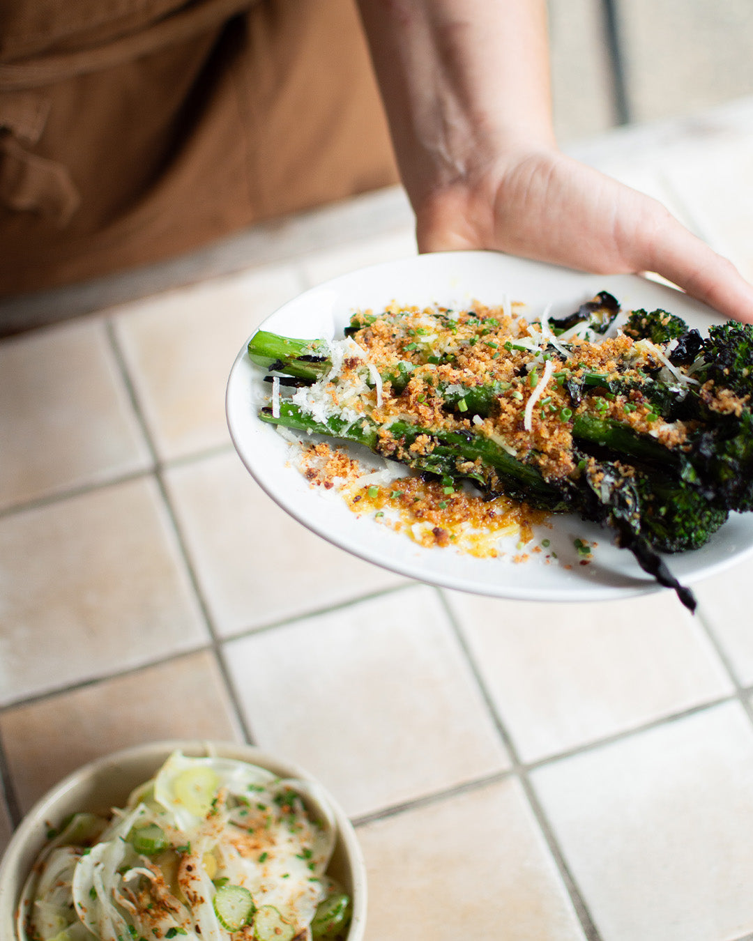 Broccolini and a fennel salad from Bistro Allpress