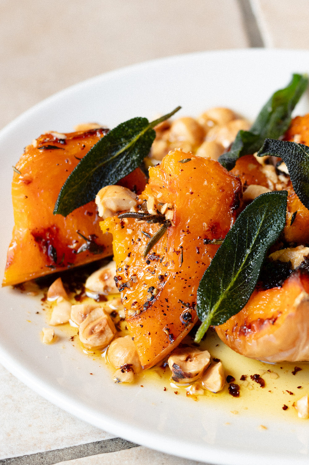 Roasted butternut side dish served at Bistro Allpress