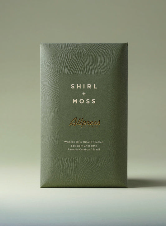 Shirl + Moss - Olive Oil & Sea Salt Chocolate Bar 80g
